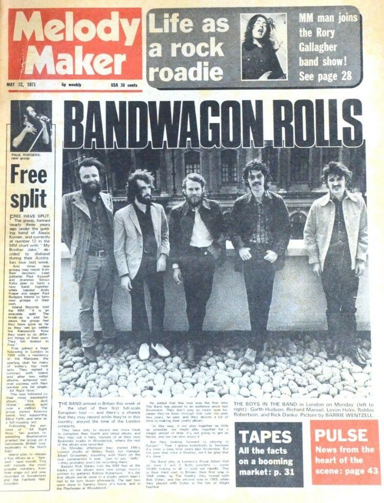 Cover of Melody Maker from May 22, 1971