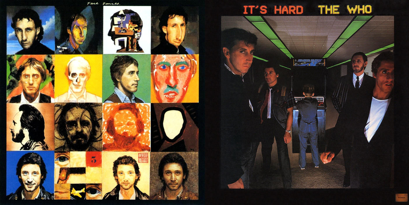 The Who's "Face Dances" and "It's Hard" album covers